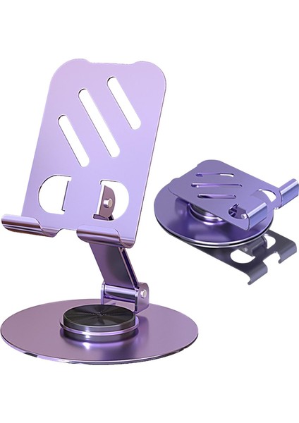 Metal 360° Döner Ayarlanabilir Telefon Tablet Standı Masaüstü Tutucu - Mor | Fibaks fiyatları