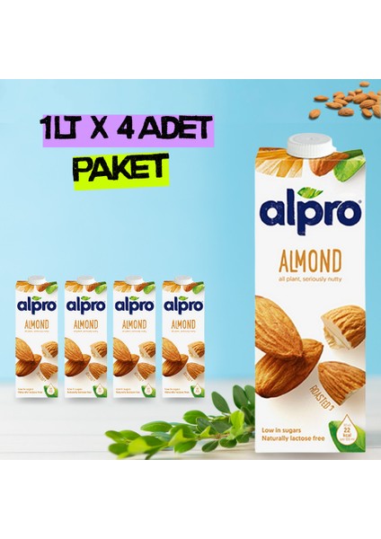 Orijinal Badem Sütü 1 Lt x 4 Adet