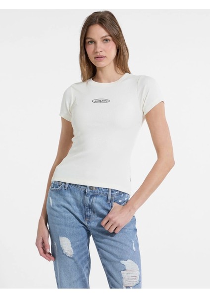 Jeans Kadın Krem Top W5YP37KA0H1-G053