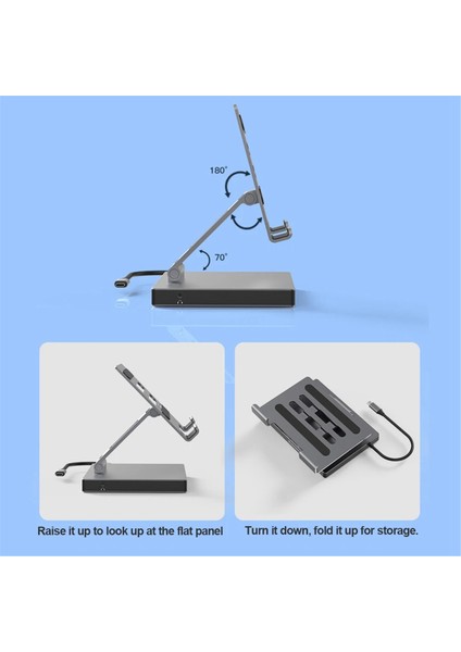 Yerleştirme Istasyonu Dizüstü Bilgisayar Standı Alüminyum Alaşımlı Çok Portlu Hub Pd Usb3.0 Standı Sd Tf Yuvası Gigabit Ethernet Yerleştirme Istasyonu (Yurt Dışından) modelleri