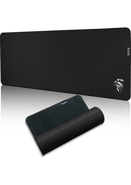 Dark Black 80X30CM Hybrid Kumaş - 4mm Kalınlık - Özel Yüzey Altı Dikiş - Kaydırmaz Zemin Xl Premium Mousepad