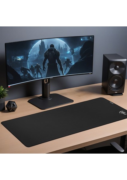 Dark Black 80X30CM Hybrid Kumaş - 4mm Kalınlık - Özel Yüzey Altı Dikiş - Kaydırmaz Zemin Xl Premium Mousepad modelleri
