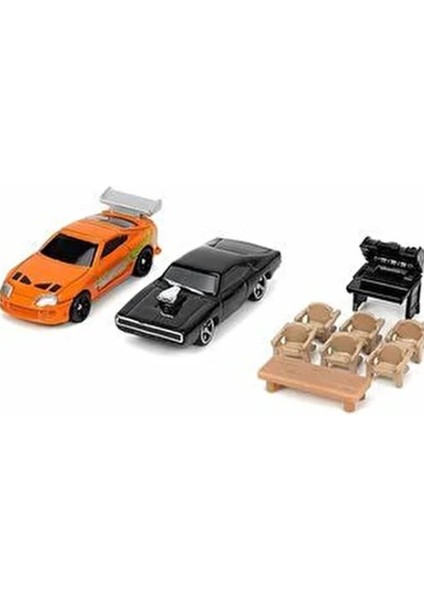 Hızlı ve Öfkeli Nano Scene Dom Toretto'nun Evi Diorama Seti Plastik 1:64 Ölçek fırsatları