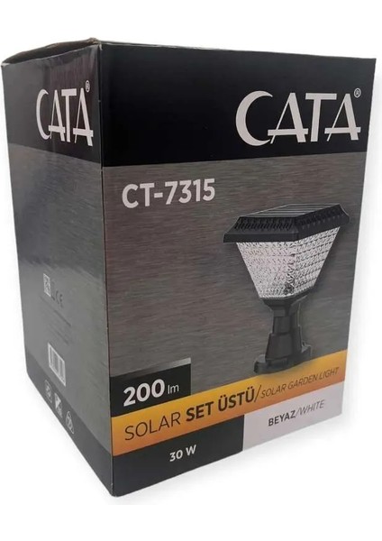 Güneş Enerjili Solar Bahçe Armatür 30W Beyaz CT-7315 modelleri