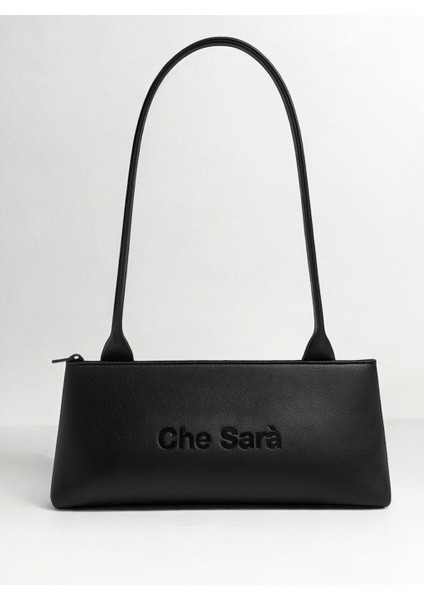 Vita Kadın Siyah Deri Özel Tasarım Omuz Çantası