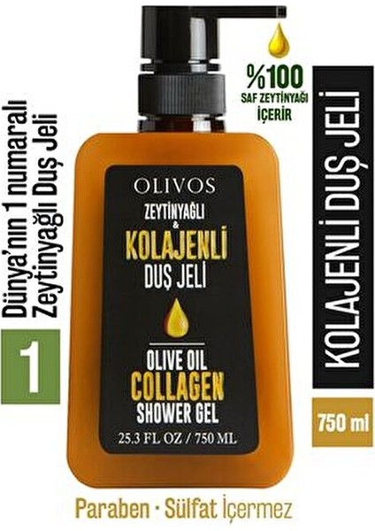 Zeytinyağlı Kolajenli Duş Jeli Cilde Canlılık Kazandıran 750 ml Ferahlatıcı Etki fiyatları