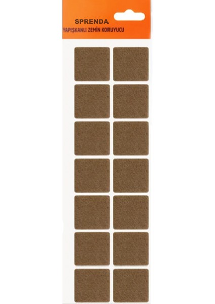 14 Lü Mobilya Altı Zemin Koruyucu Yapışkanlı Keçe