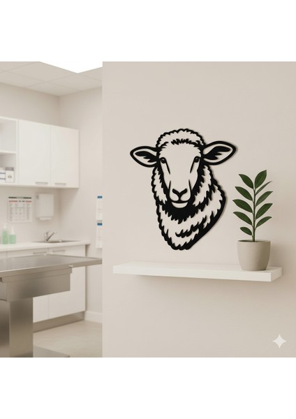 Veteriner Kliniği-Çiftlik Evi Için Özel Tasarım Ahşap Koyun Tablosu Çocuk Odası ve Salon Için Tablo fiyatları