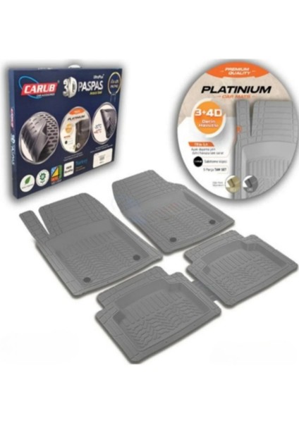 Leader Proton Paspas 3+4d Platinyum Havuzlu 5 Parça Gri Kutulu