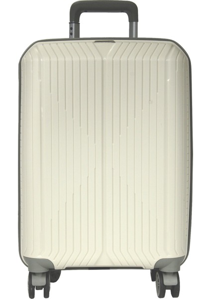 Grnd 10728 Pp Sırıus- Büyük + Orta + Kabin Boy Valiz / Bavul Seti - Kemik/şampanya fırsatları