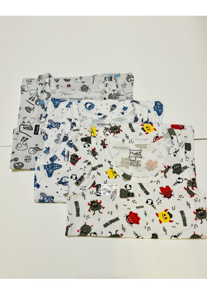 Erkek Çocuk Elastan Emprime (Baskılı) Atlet