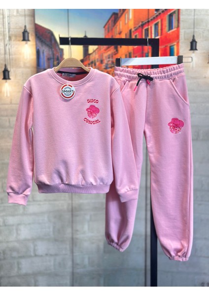 G-Smart Kids Pembe Disco - Kovboy Şapka Baskılı Çocuk - Genç Kız Eşofman Takım 9-16 Yaş fiyatları