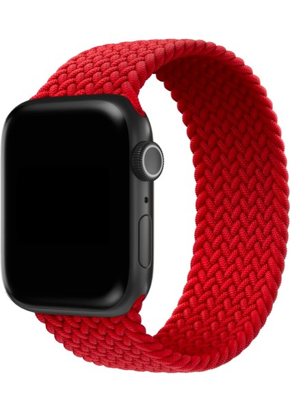 Apple Watch Uyumlu Örgü Solo Loop Kordon Elastik Örme Bileklik Kayış Tümseriler 38/40/41&42/44/45/49
