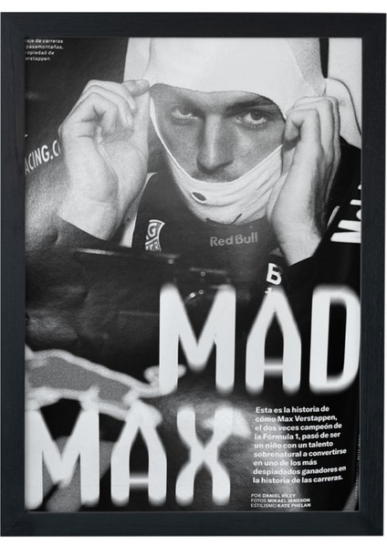 Max Verstappen Mad Max Poster – Premium Ahşap Çerçeveli