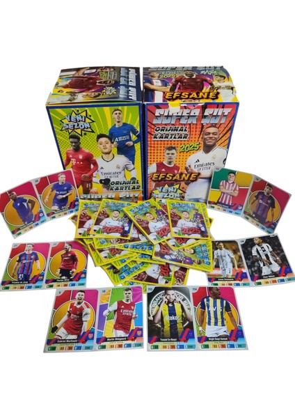 Süper Şut 2025 Yeni Transferler Futbolcu Kartları | 20 Jelatin 40 Kart | Hediye Paketli modelleri