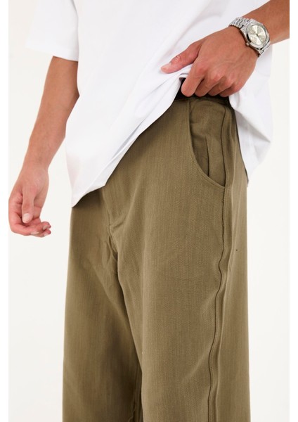 R-4419 Fermuarlı Baggy Pantolon fırsatları