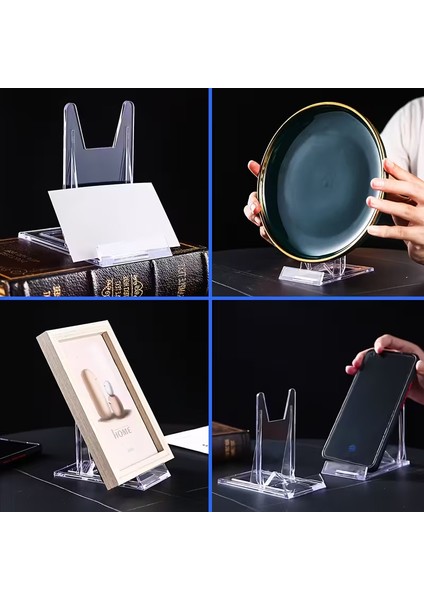 Pleksi Ürün Teşhir Ayağı Sürgülü Stand 105X90X65MM Çerçeve Tabak Telefon Tıraş Makinesi Şövalye fırsatları