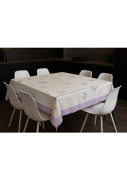 Leke Tutmaz Masa Örtüsü 3D Dijital Baskılı Pastel Tea Dreams Masa Örtüsü fiyatları