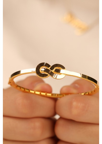 Aşk Düğümü Kelepçe Altın Bilezik CGKKLP0196 fiyatları