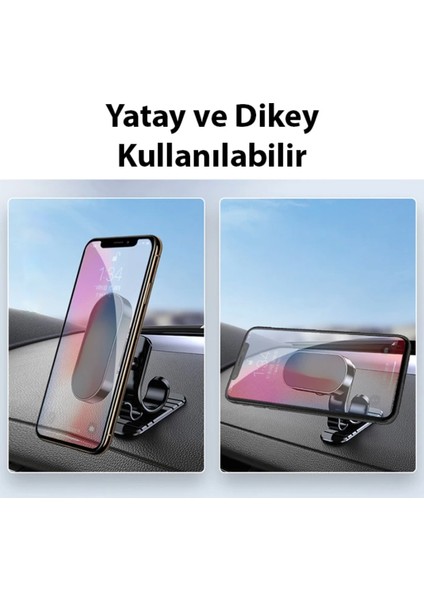 8 mıknatıslı çok güçlü araç içi torpido telefon tutucu yatay/dikey kullanım Tesla Bmw Audi için