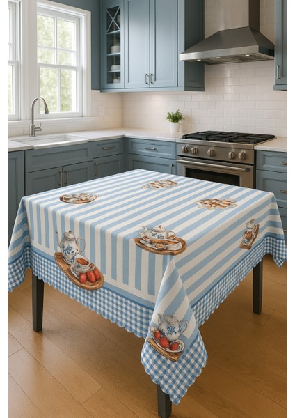 Leke Tutmaz Masa Örtüsü 3D Dijital Baskılı Çaydanlık Desenli Masa Örtüsü fiyatları