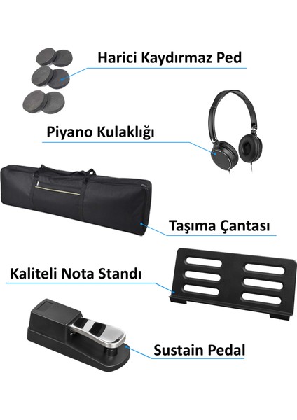 Jwin Sapphire SDP-112 Çekiç Aksiyonlu 88 Tuşlu Dijital Piyano Kulaklık Taşıma Çantası Hediyeli indirimleri
