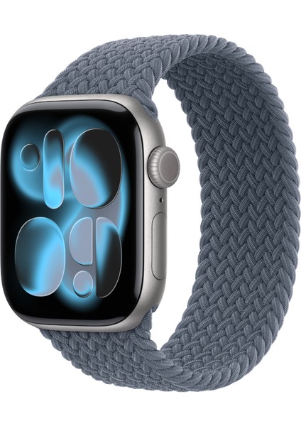 Apple Watch Uyumlu Örgü Solo Loop Kordon Elastik Örme Bileklik Kayış Tümseriler 38/40/41&42/44/45/49