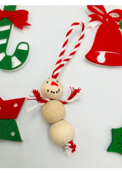 9 Parça Yılbaşı Keçe Motif Set Keçe Motif Keçe Süs Süsleme Ağaç Süsü fiyatları