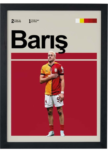 Barış Alper Yılmaz Galatasaray Siyah Çerçeveli Poster Tablosu