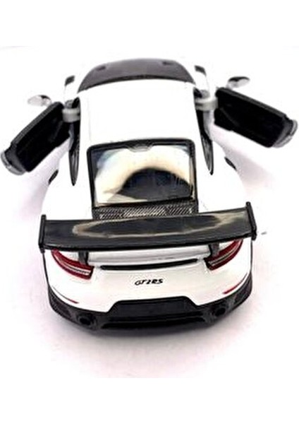 Porsche 911 GT2 RS 1:36 Ölçek Metal Model Siyah Çek-Bırak Araba