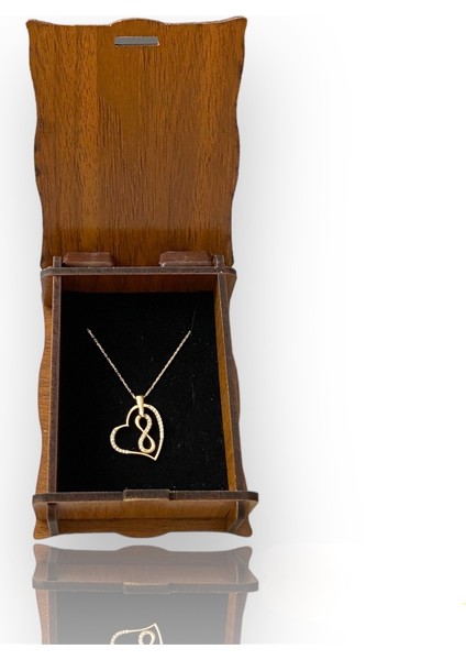 Kalp Ve Sonsuzluklu Altın Kolye modelleri