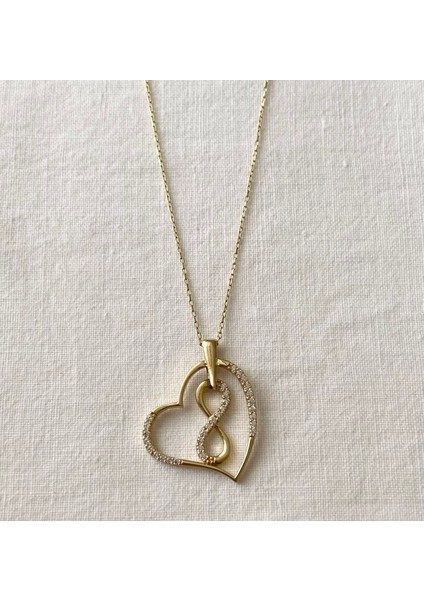 Kalp Ve Sonsuzluklu Altın Kolye fırsatları