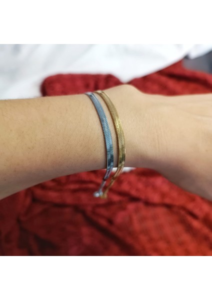Ezme Italyan Zincir Kadın Bileklik Gold/gümüş Çelik Takı Stainless Steel fiyatları