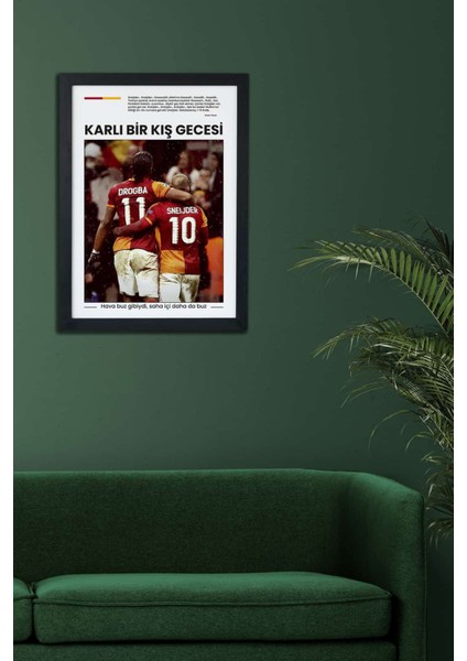 Galatasaray Vs Juventus Özel Koleksiyon Siyah Çerçeveli Poster Tablo fiyatları