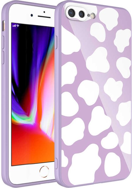 iPhone 8 Plus Uyumlu Kamera Korumalı Desenli Sert Silikon N7TH Epoksi Kapak-No6