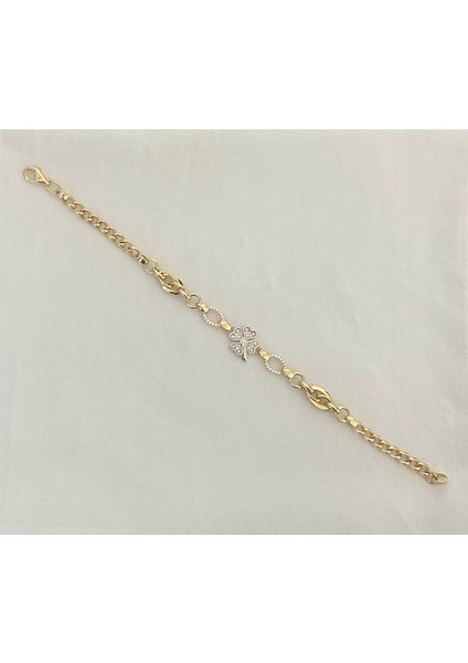 Yoncalı Hallow Altın Bileklik