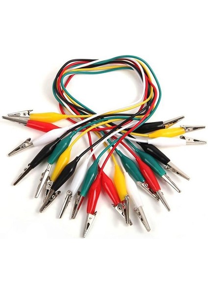 10 Adet - Kablolu Krokodil Test Kablosu Timsah Ağızlı - 45CM indirimleri