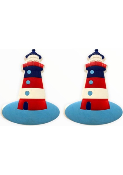 2'li Plastik Kırmızı Mavi Deniz Feneri Çocuk Düğme Mobilya Kulp modelleri