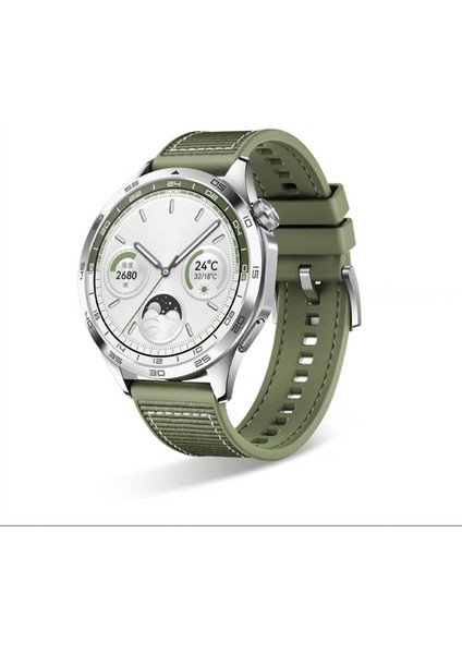 Xiaomi Redmi Watch 5 Lite Uyumlu 22MM Örgü Dikişli Silikon KORDON-102 Yeşil