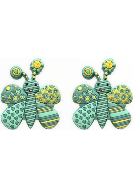 2'li Plastik Yeşil Kelebek Çocuk Düğme Mobilya Kulp modelleri