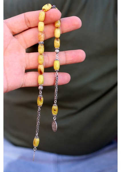 Sarı Hareli Kapsül Kesim Kazaziye Püsküllü Sıkma Kehribar Zaza Tesbih 201024574 modelleri