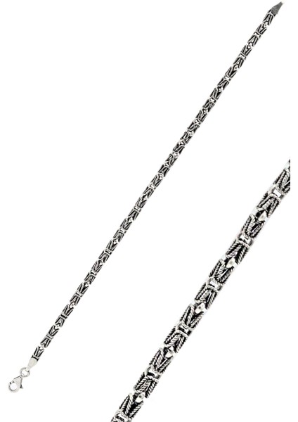 925 Ayar Gümüş Erkek Kral Zincir Bileklik 201024558 fiyatları