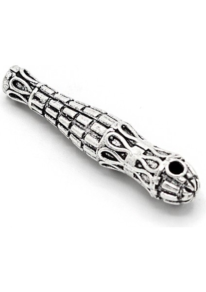 Çizgi Işlemeli Tasarım Işlemeli 925 Ayar Gümüş Tesbih Imamesi 201024597