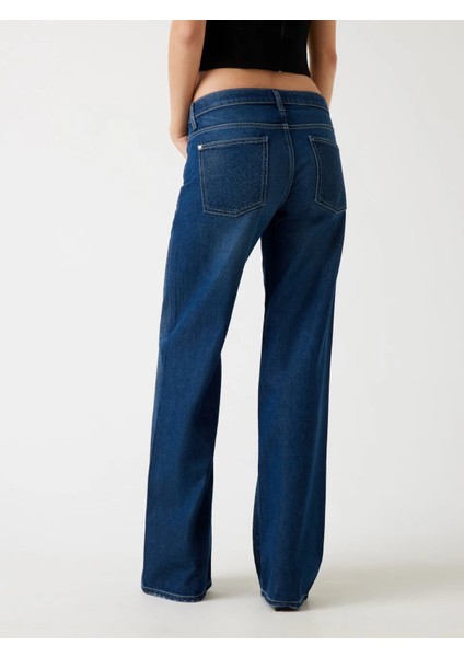 Slouchy Kadın Lacivert Regular Fit Jean W5BA1DD0741-CSSN modelleri