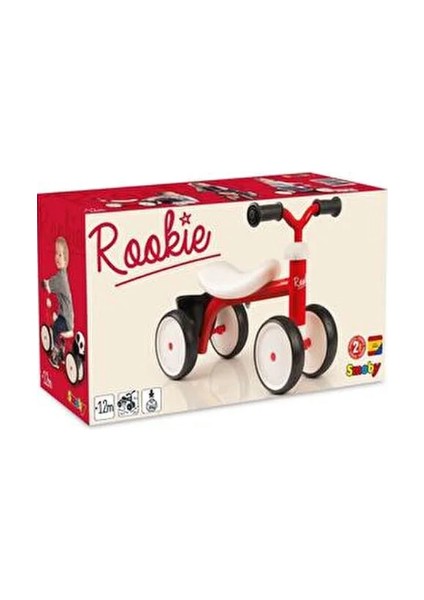 Rookie 4 Tekerlekli Bingit Bisiklet Kırmızı 2-4 Yaş Erkek Çocuklar İçin Güvenli Tasarım