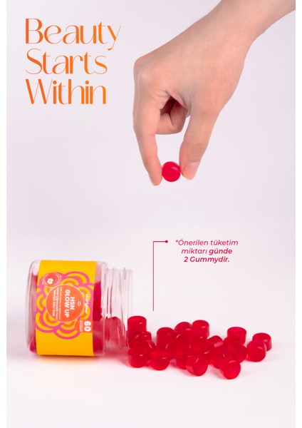 Hsn Glow Up | Folik Asit, Biotin ve Selenyum Içeren Çiğnenebilir Takviye Edici Gıda (60 Gummies) fiyatları