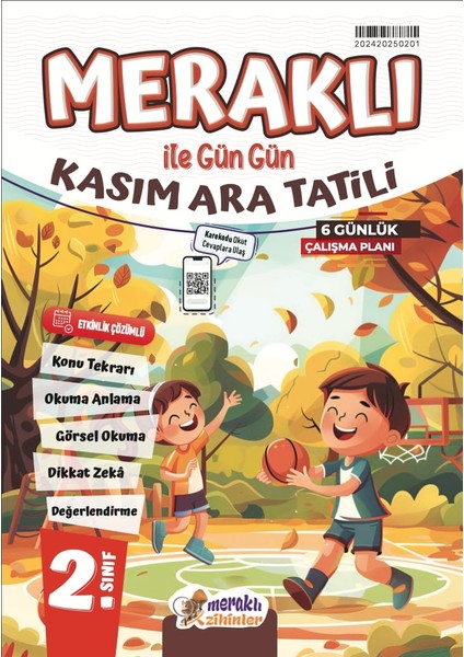 2.sınıf Meraklı Ile Gün Gün Kasım Ara Tatili Kitabı