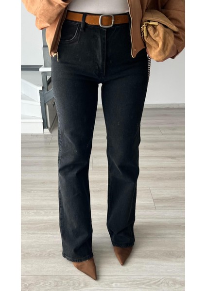 Antrasit Süet Kemerli Straight Jean fiyatları