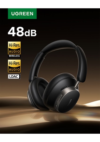 Hitune Max6 Studio Pro Hibrit Aktif Gürültü Engelleyici Kablosuz Kulak Üstü Kulaklık, 100 Saat Çalma Süresi, Siyah, 55687 modelleri