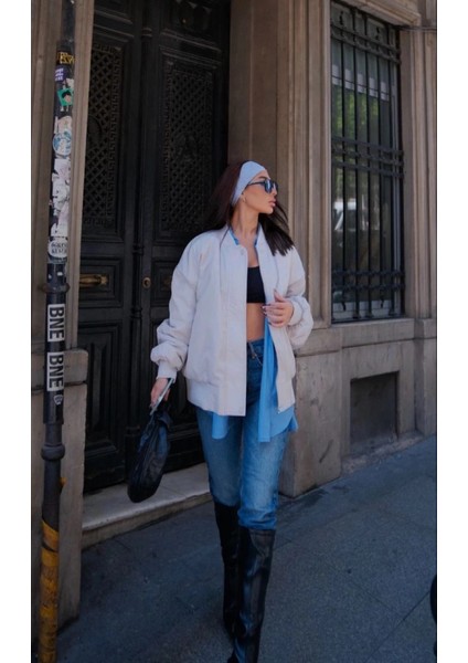 Mdb Cepli Bomber Ceket Ont Beyaz fırsatları